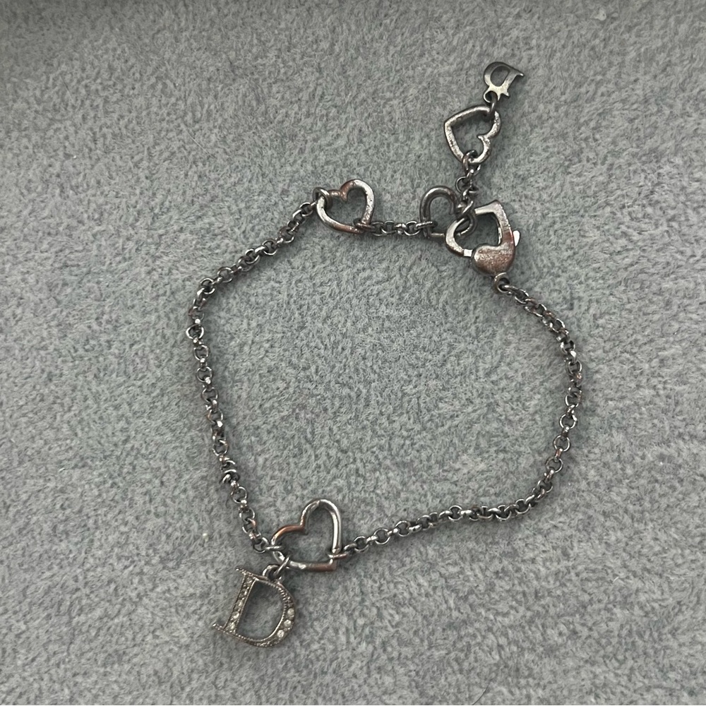 Dior Heart Bracelet Silver 100% Authentic
